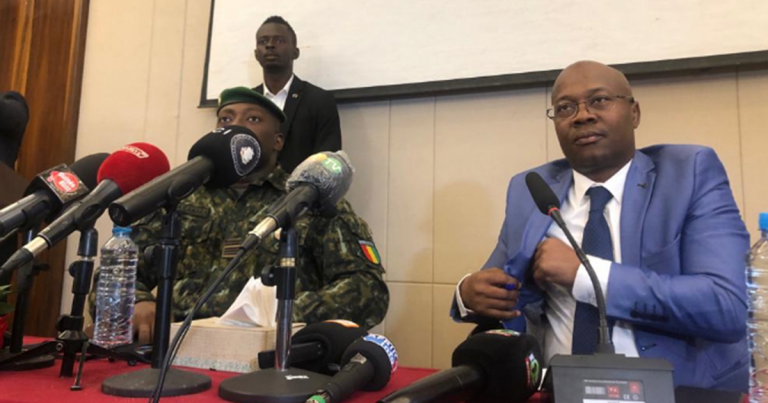 Bilan l’an 1 du CNRD au pouvoir : Ousmane Gaoual et colonel Amara Camara face à la presse