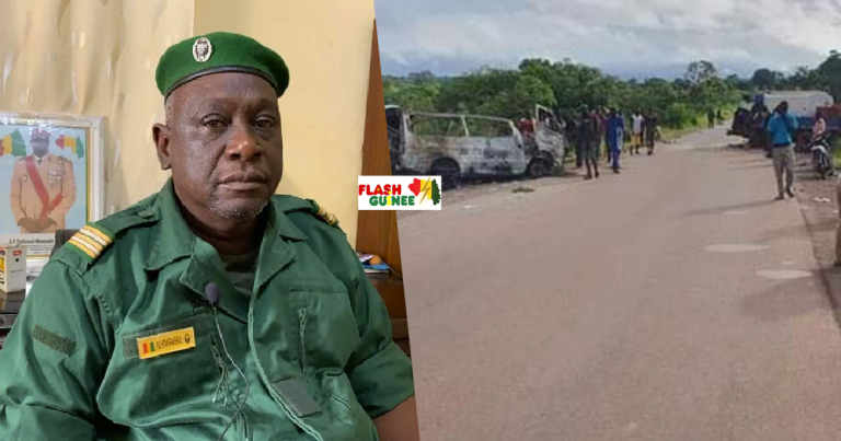 14 morts dont 11 calcinés dans l’accident de Kouroussa : le préfet Idrissa Camara revient sur les circonstances, le mini bus « contenait un bidon d’essence »