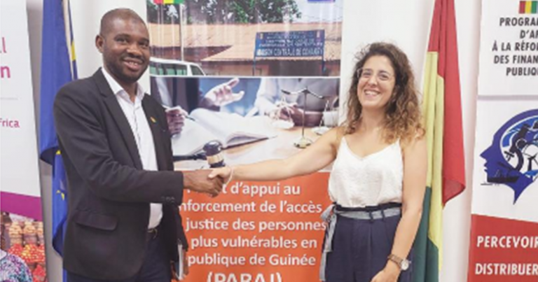 Audience : Le DG de l’ANVJ, Macka Baldé reçu au siège de L’UNION Européenne en Guinée