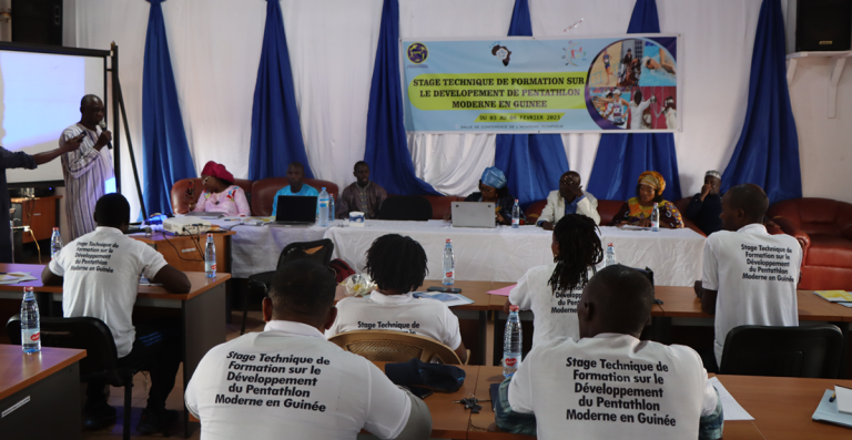 Pentathlon moderne : des athlètes et entraineurs guinéens en stage de 2 jours à Conakry