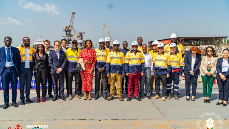 Programme Simandou 2040: Visite Guidée des Experts des Cabinets Conseil et des Banques d’Affaires internationales (Rothschild, SouthBridge, et KPMG) sur le Site du Port de Moribaya, dans la préfecture de Forécariah